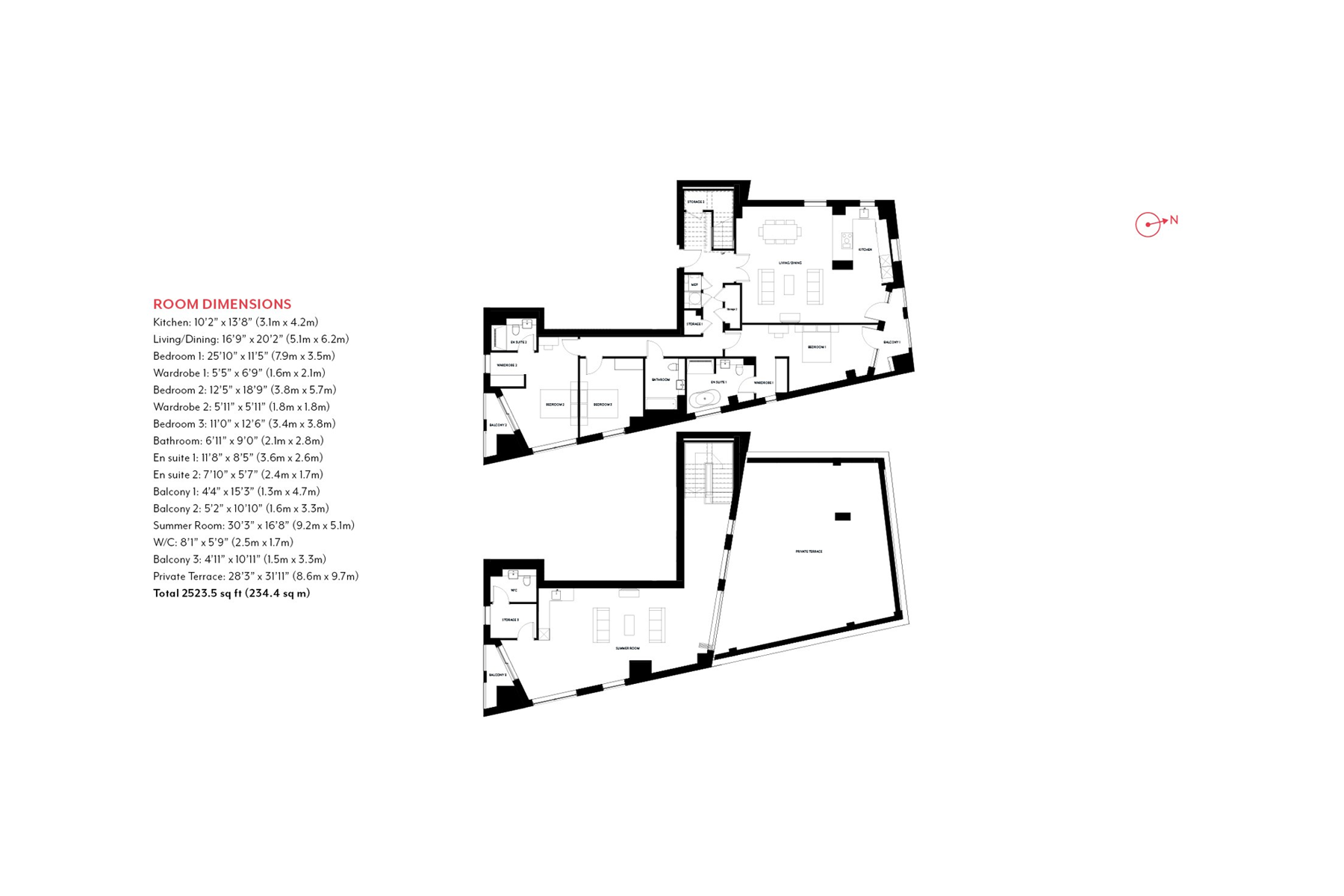 Penthouse Floorplan Type 2 | Nine Elms Point | MyLo London